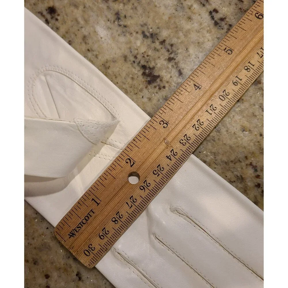 New! Vintage Women's Size S 7 White Leather Formal 8.5